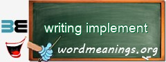 WordMeaning blackboard for writing implement